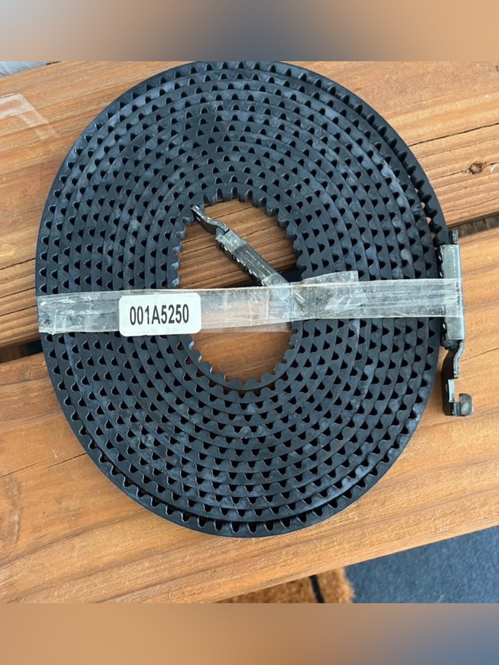 7’ Garage Door Belt Black Rubber 001A5250 NWOT